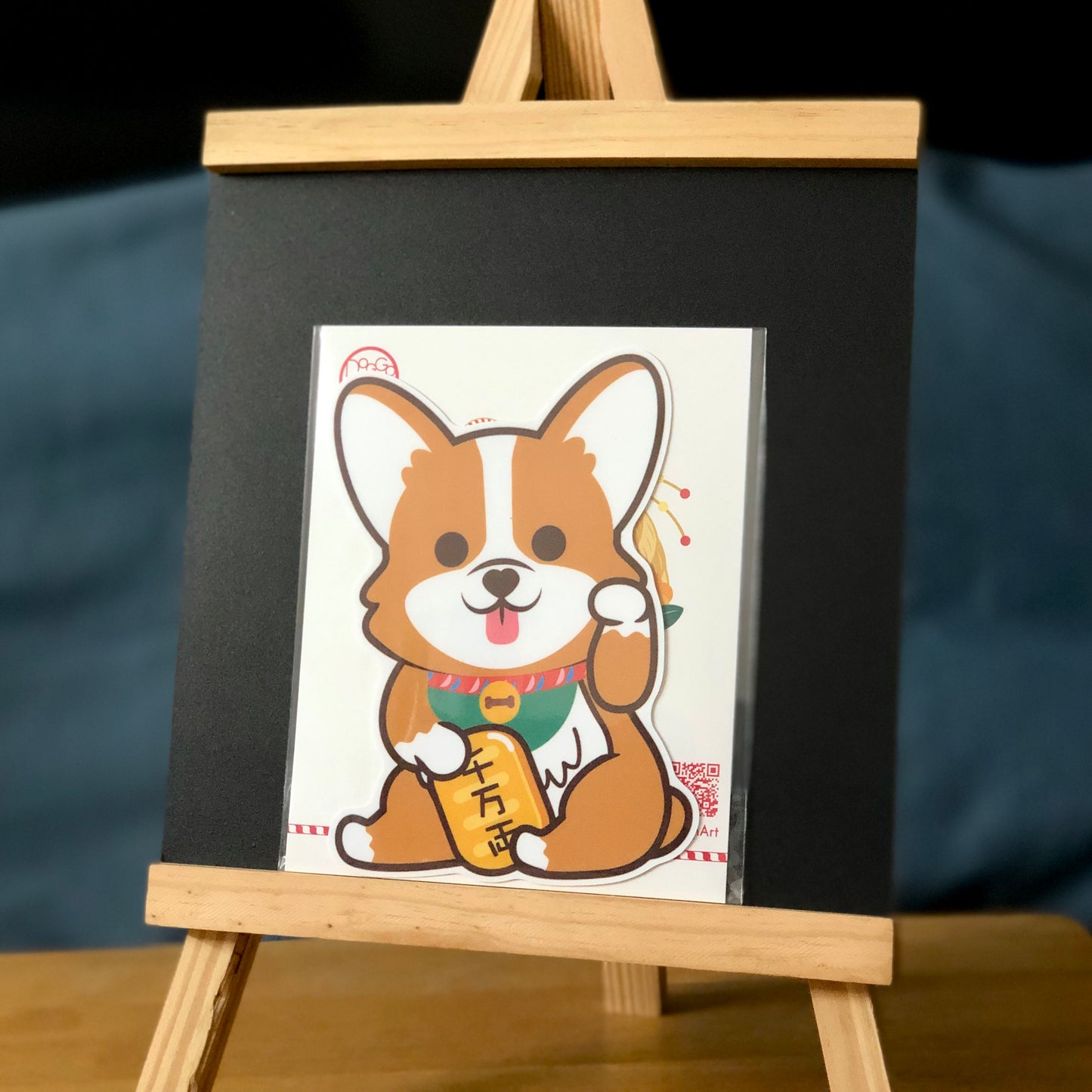 Husky Large Stickers-Lucky Dog 雪橇狗大貼紙-招財狗