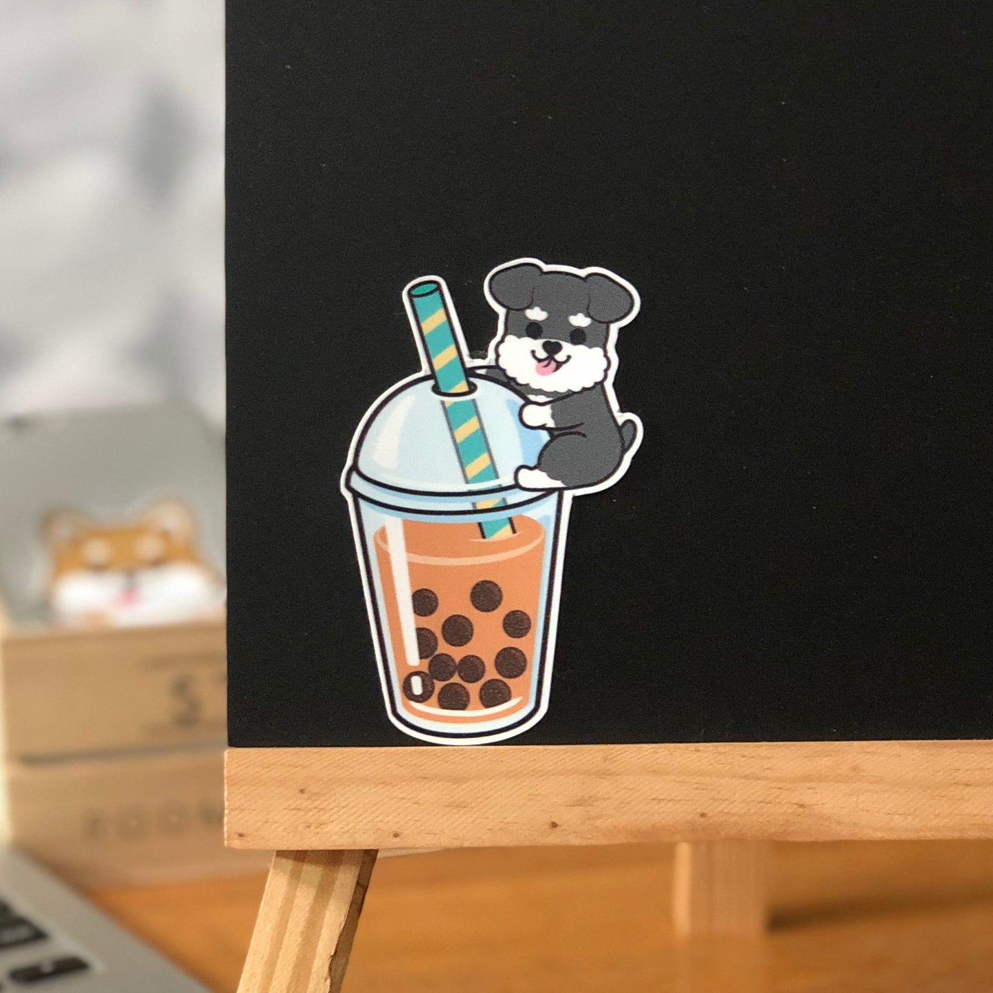 Schnauzer Stickers-Boba Milk Tea 史納莎貼紙-珍珠奶茶