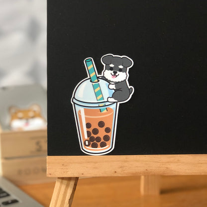 Schnauzer Stickers-Boba Milk Tea 史納莎貼紙-珍珠奶茶