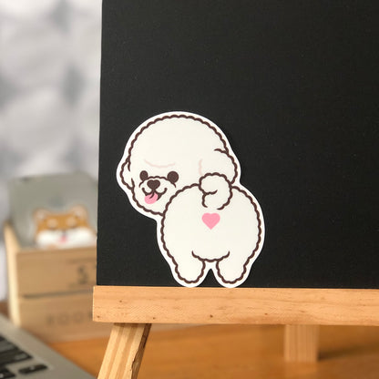 Bichon Stickers-Butt 比熊犬貼紙-小屁股