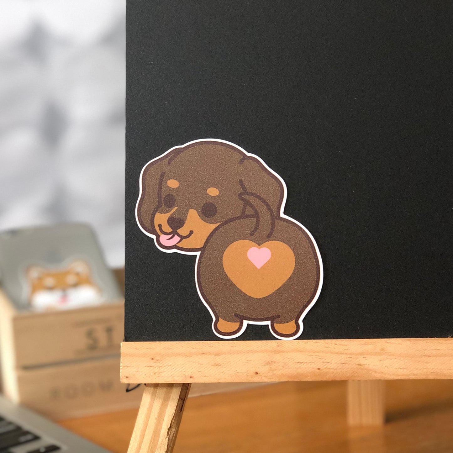 Dachshund Stickers-Butt 臘腸狗貼紙-小屁股