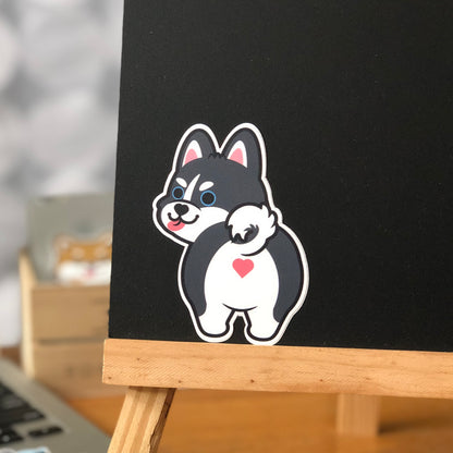 Husky Stickers-Butt 雪橇狗貼紙-小屁股