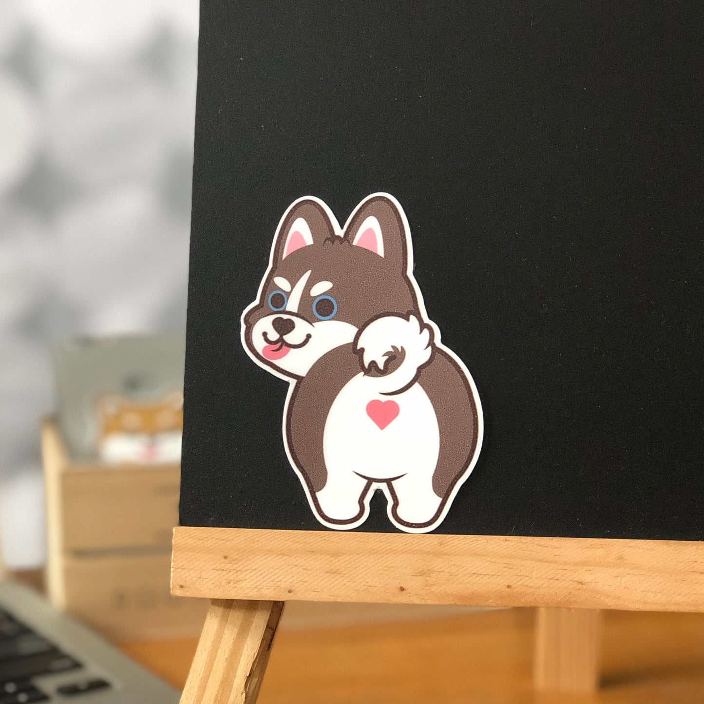 Husky Stickers-Butt 雪橇狗貼紙-小屁股