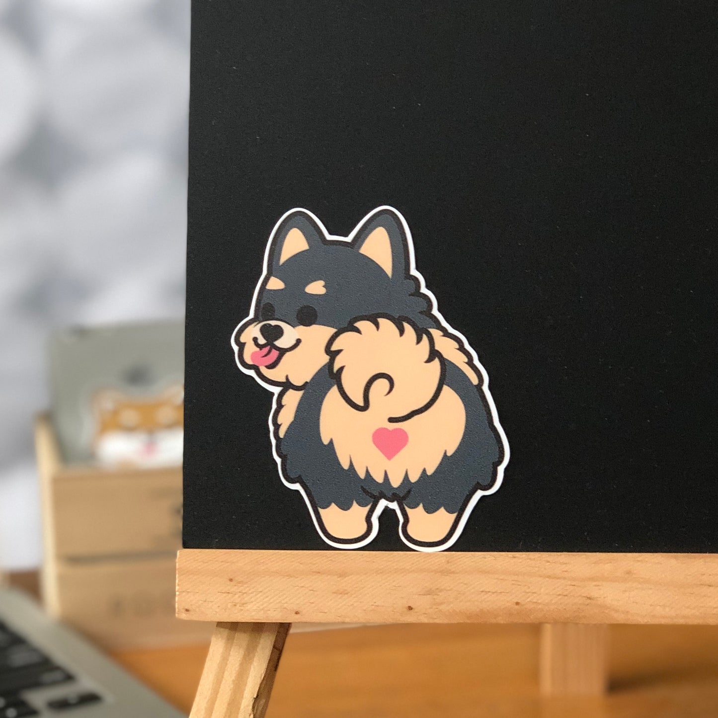 Pomeranian Stickers-Butt 松鼠狗貼紙-小屁股