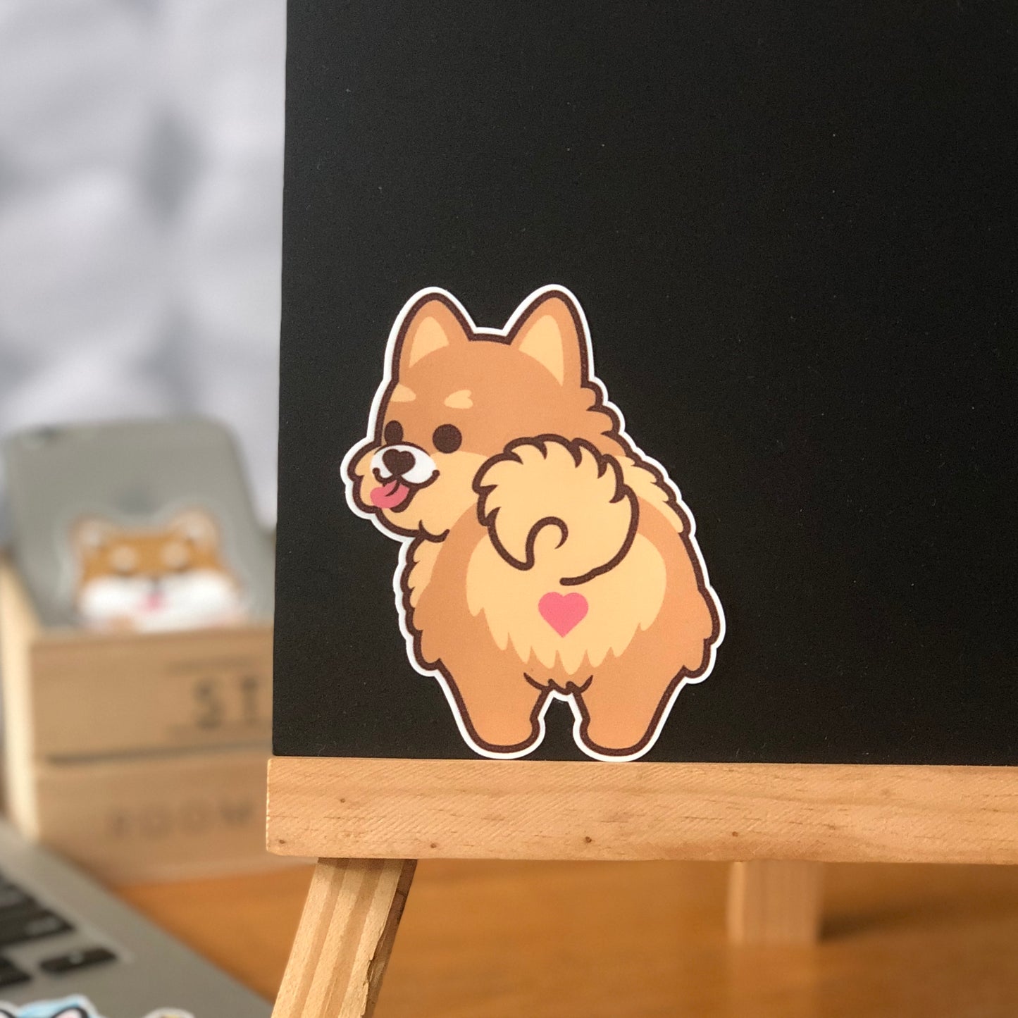 Pomeranian Stickers-Butt 松鼠狗貼紙-小屁股