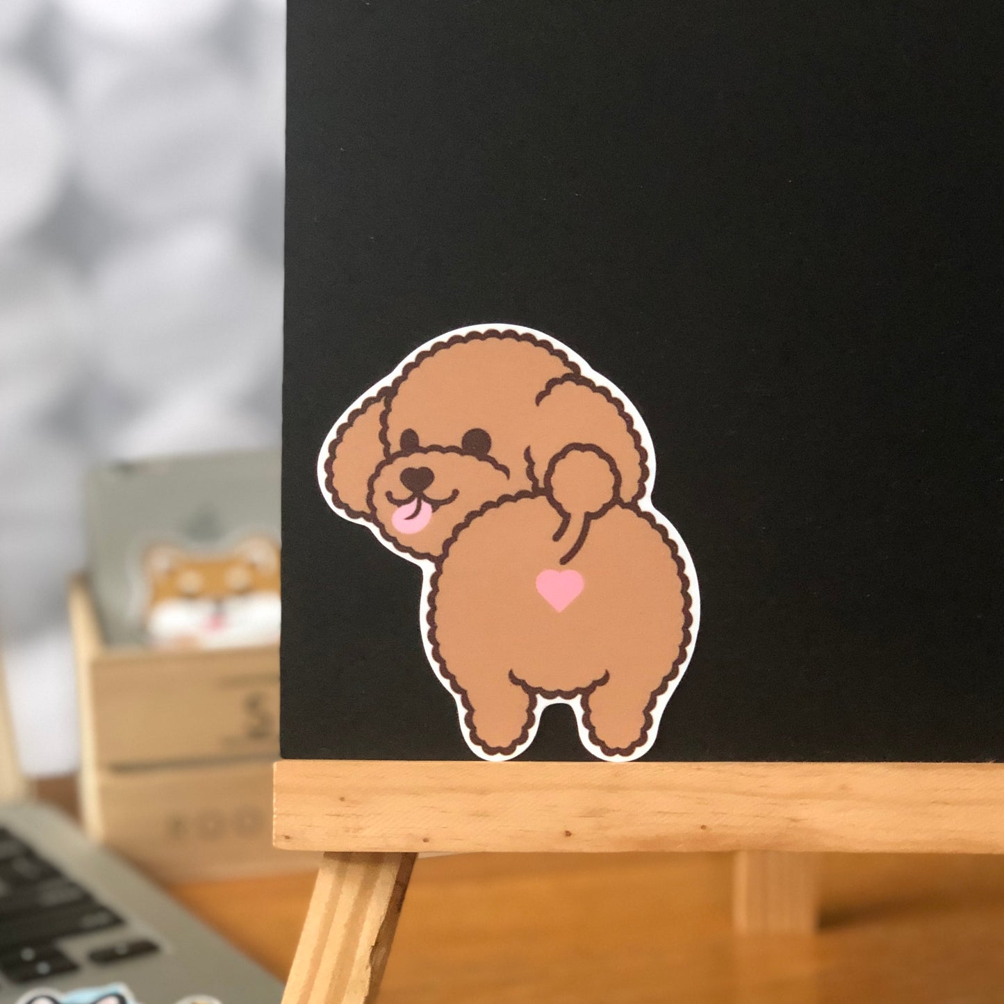 Poodle Stickers-Butt 貴婦狗貼紙-小屁股