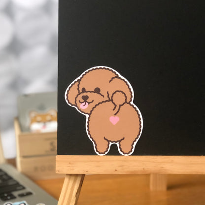 Poodle Stickers-Butt 貴婦狗貼紙-小屁股