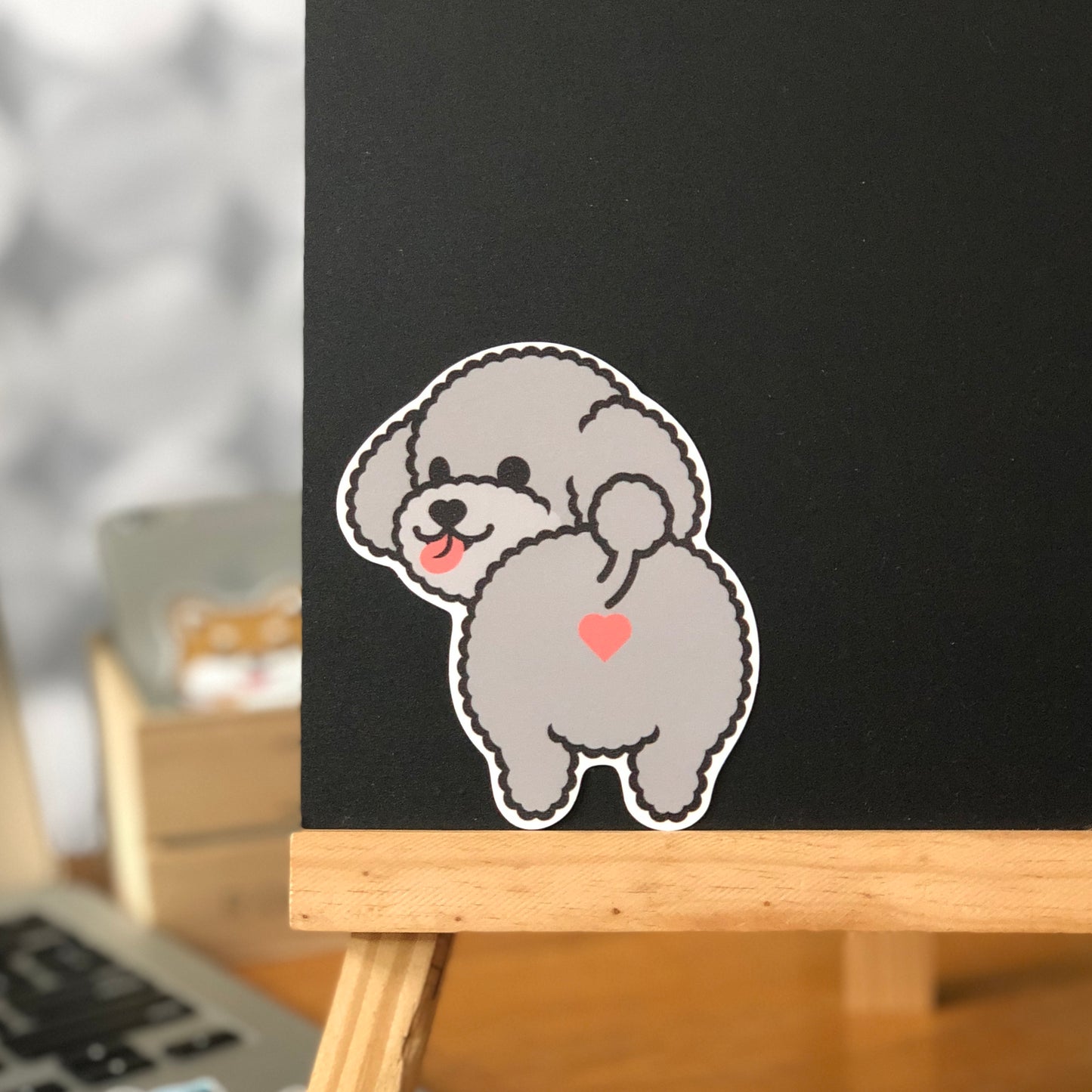 Poodle Stickers-Butt 貴婦狗貼紙-小屁股