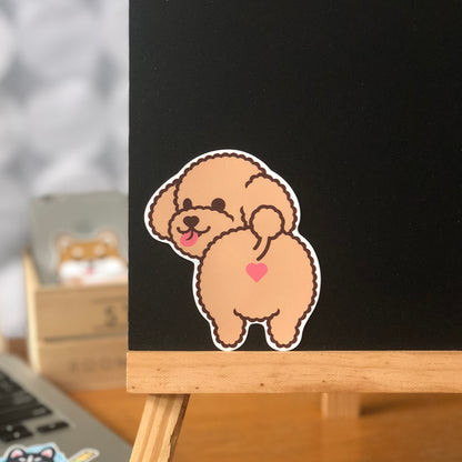 Poodle Stickers-Butt 貴婦狗貼紙-小屁股
