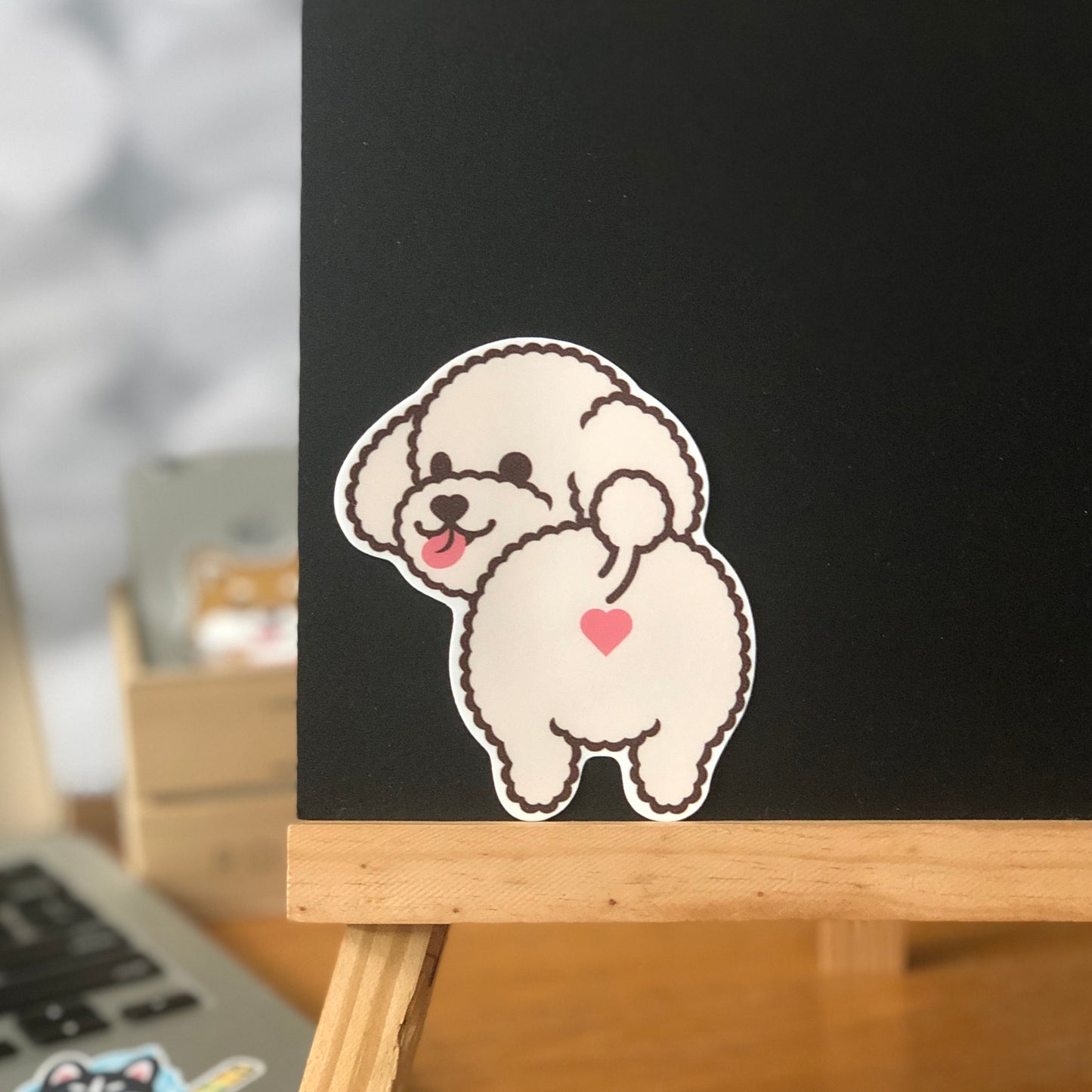 Poodle Stickers-Butt 貴婦狗貼紙-小屁股