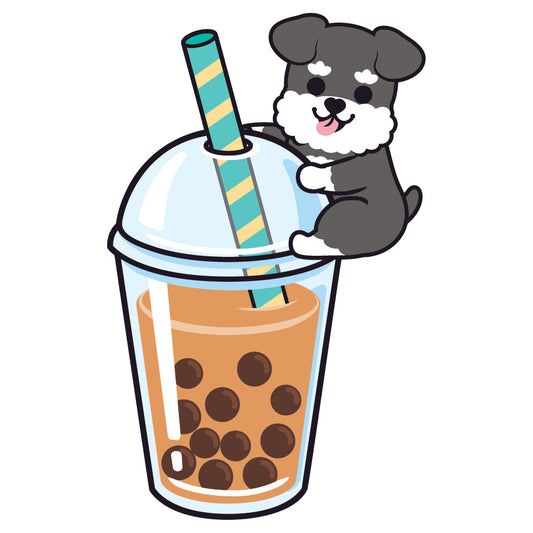 Schnauzer Stickers-Boba Milk Tea 史納莎貼紙-珍珠奶茶