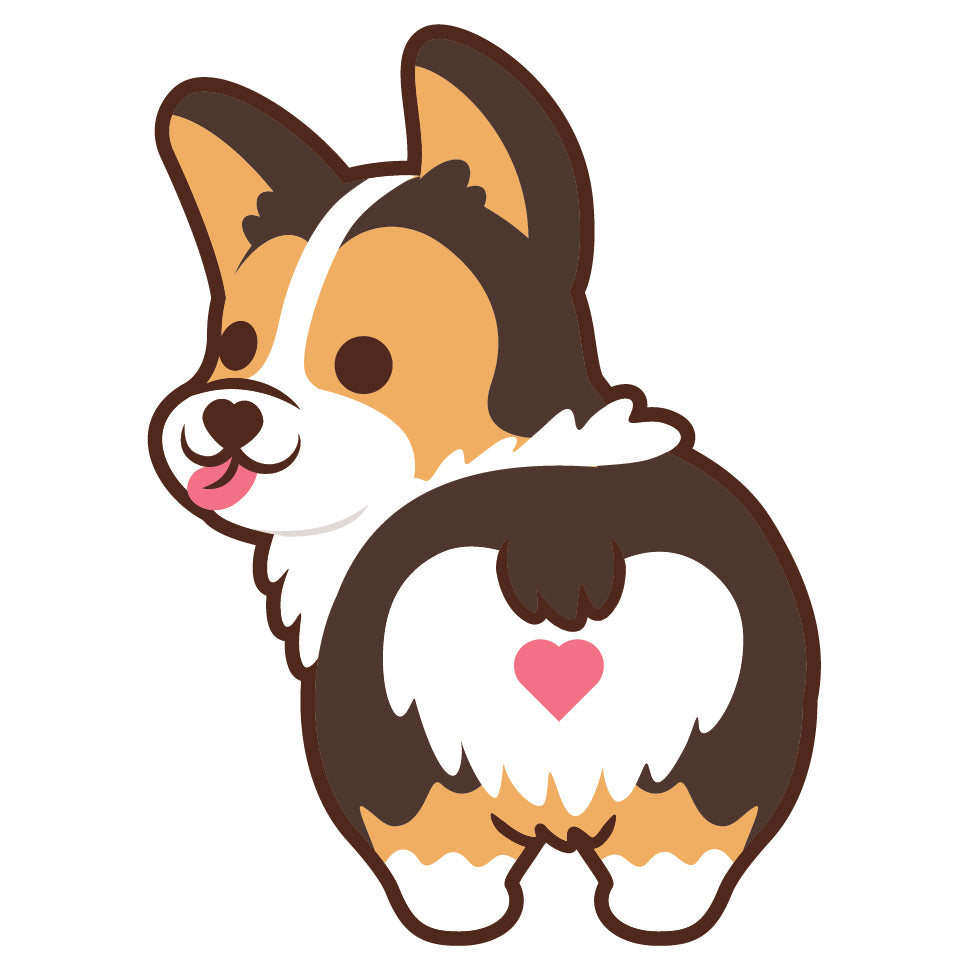Corgi Stickers-Butt 哥基貼紙-小屁股
