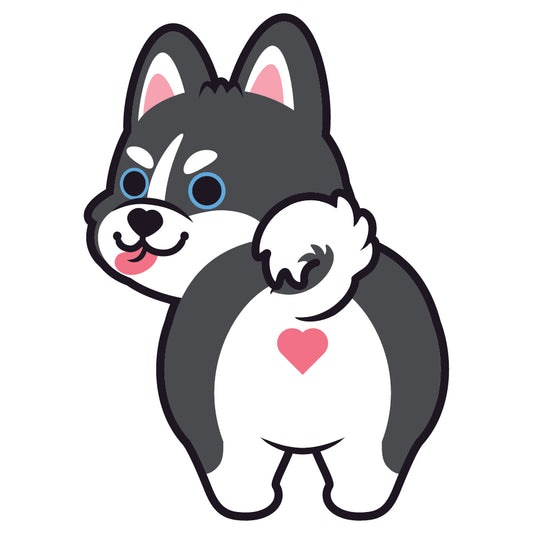 Husky Stickers-Butt 雪橇狗貼紙-小屁股