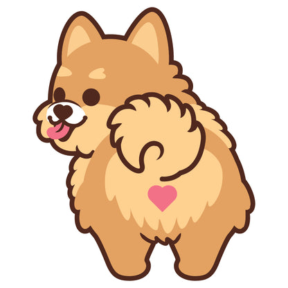 Pomeranian Stickers-Butt 松鼠狗貼紙-小屁股
