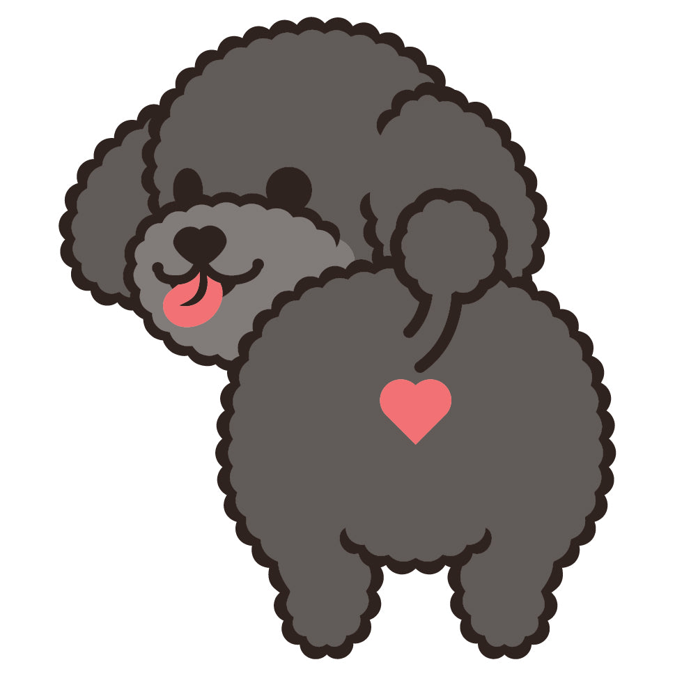 Poodle Stickers-Butt 貴婦狗貼紙-小屁股