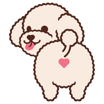 Poodle Stickers-Butt 貴婦狗貼紙-小屁股