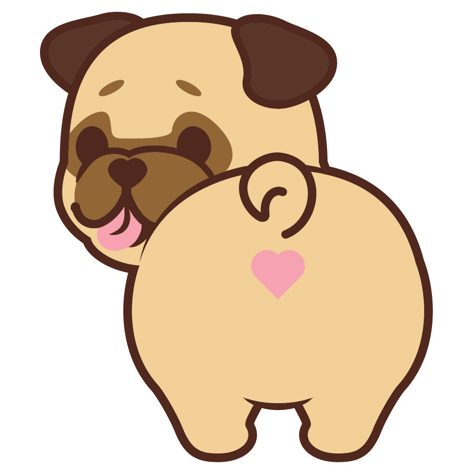 Pug Stickers-Butt 八哥貼紙-小屁股