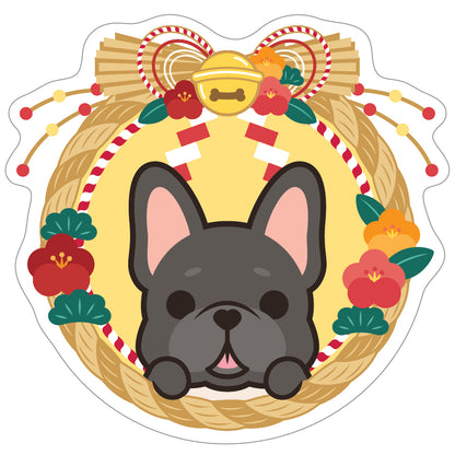 Frenchie Stickers-Japan Flower 法鬥貼紙-日式年花