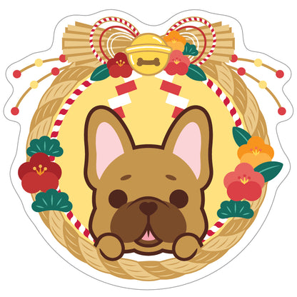 Frenchie Stickers-Japan Flower 法鬥貼紙-日式年花
