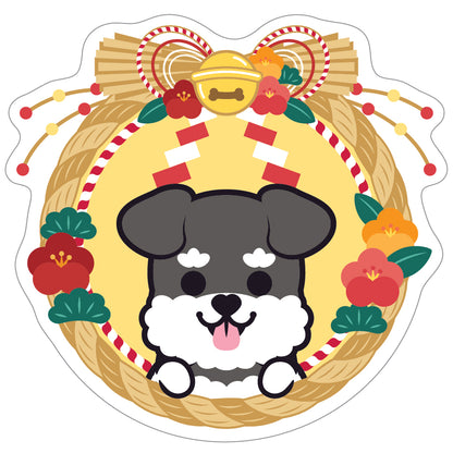 Schnauzer Stickers-Japan Flower 史納莎貼紙-日式年花