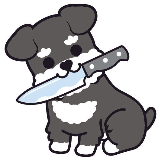 Schnauzer Stickers-Knife 史納莎貼紙-咬刀仔