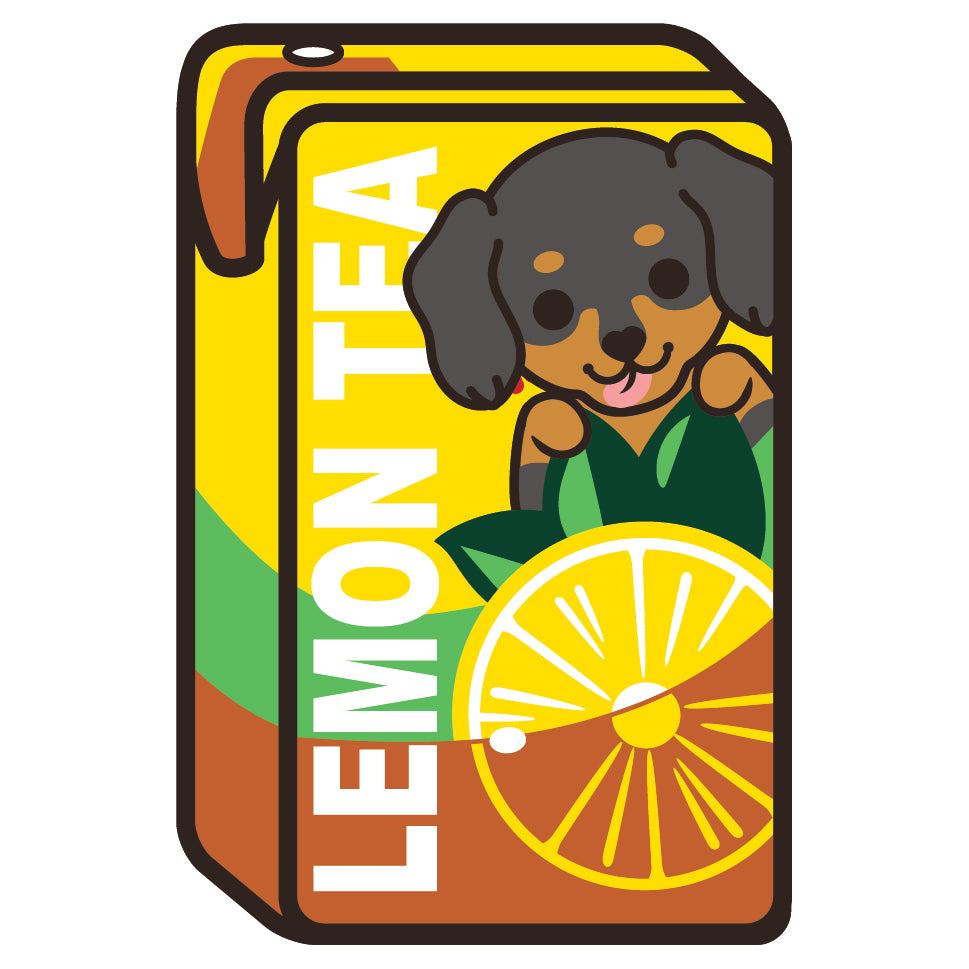 Dachshund Stickers-Vita Lemon Tea 臘腸狗貼紙-維他檸檬茶