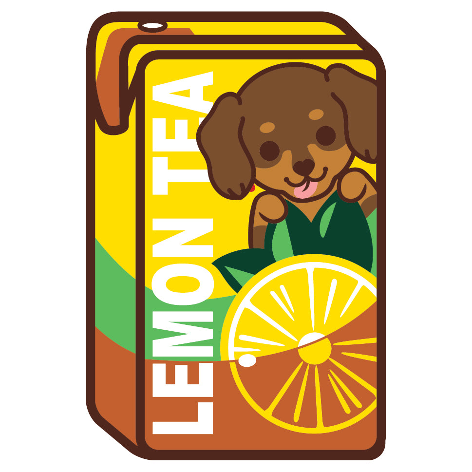 Dachshund Stickers-Vita Lemon Tea 臘腸狗貼紙-維他檸檬茶