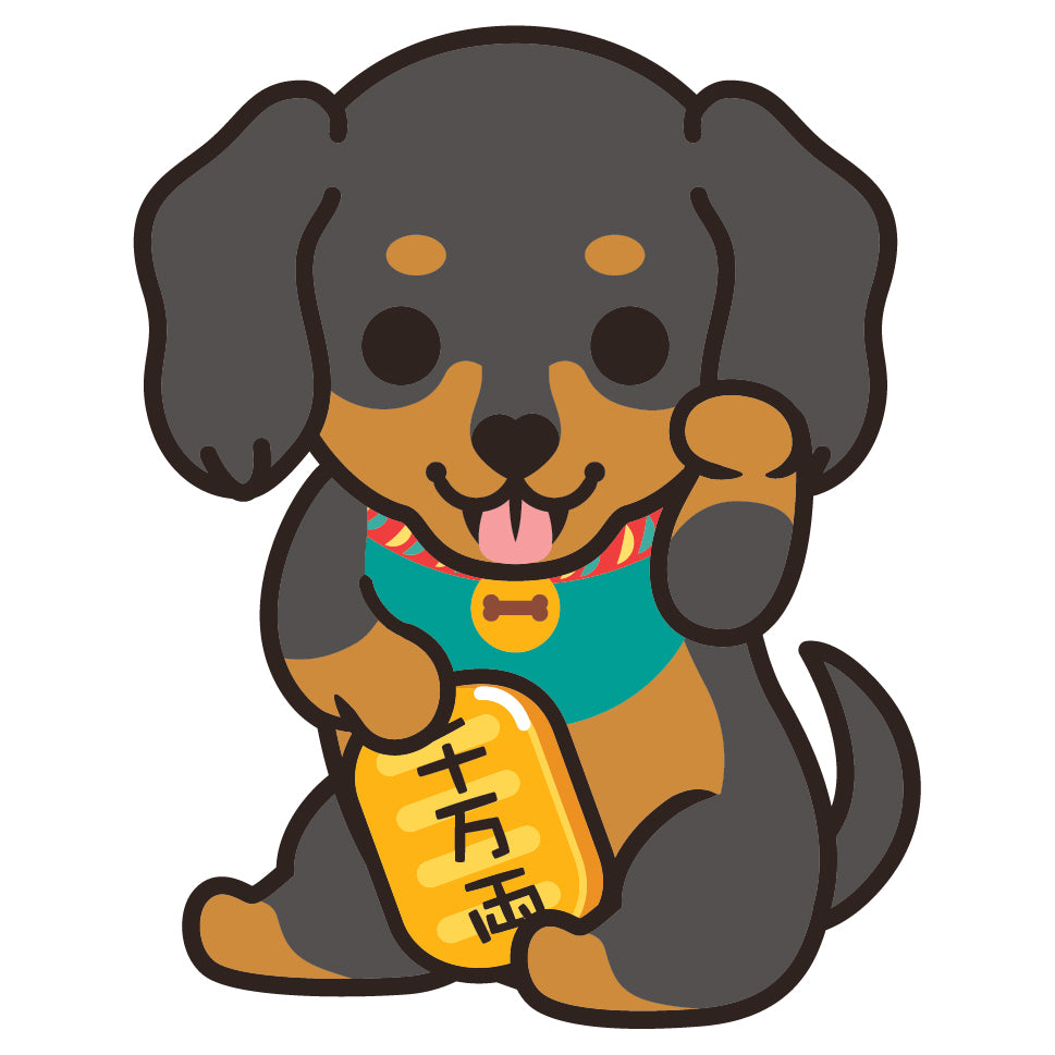 Dachshund Stickers-Lucky Dog 臘腸狗貼紙-招財狗