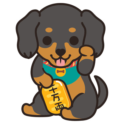 Dachshund Stickers-Lucky Dog 臘腸狗貼紙-招財狗