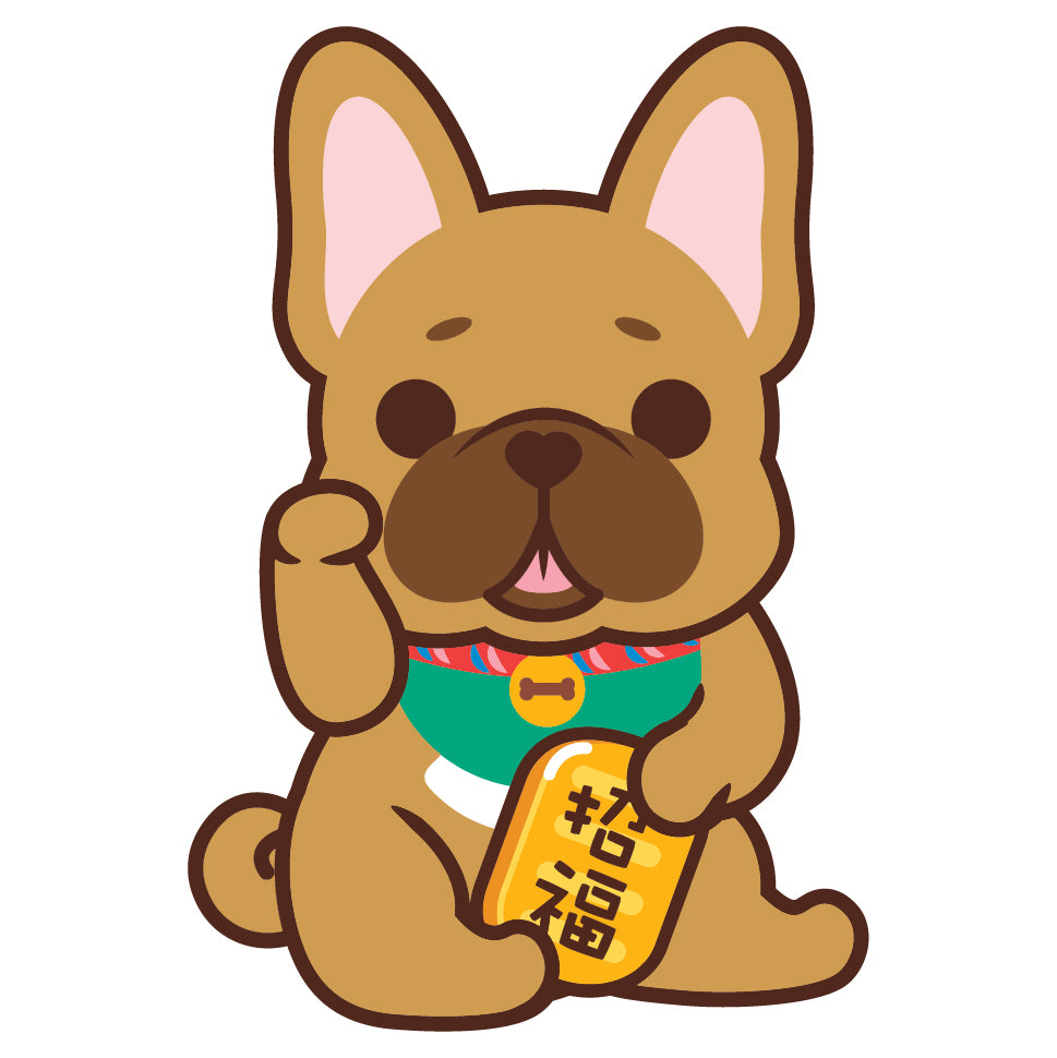 Frenchie Stickers-Lucky Dog 法鬥貼紙-招財狗