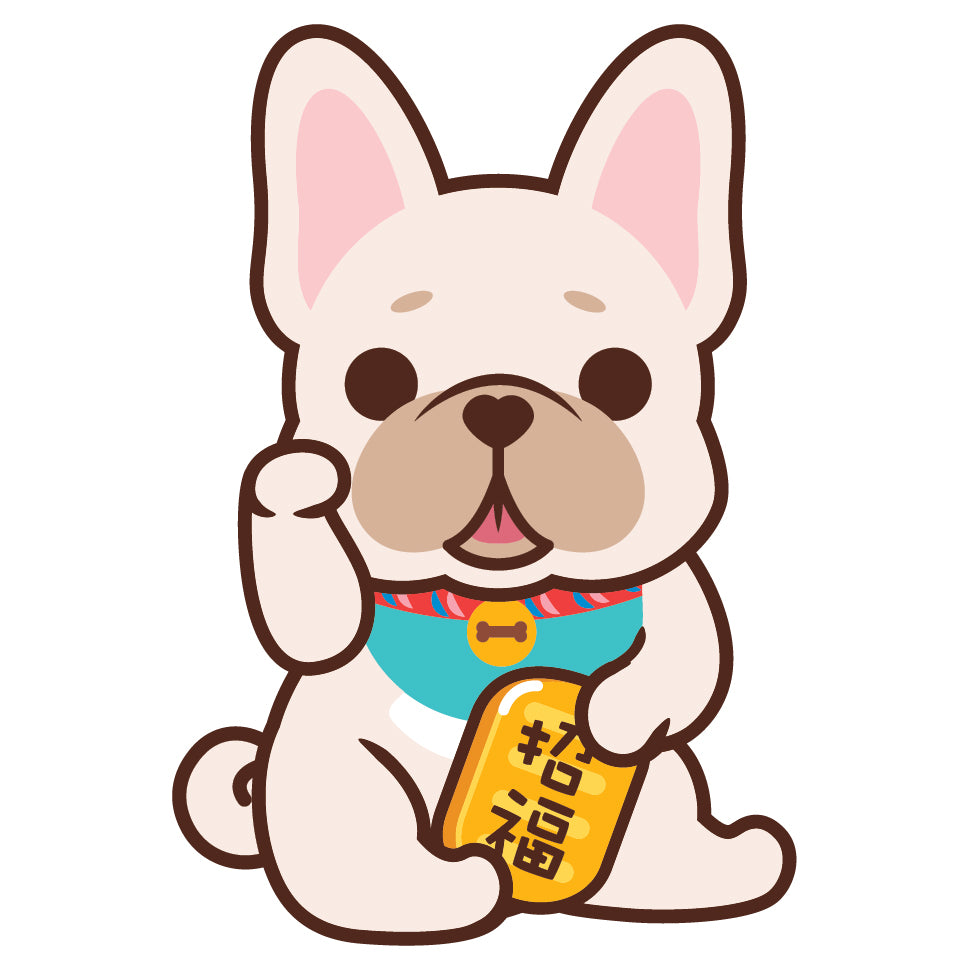 Frenchie Stickers-Lucky Dog 法鬥貼紙-招財狗