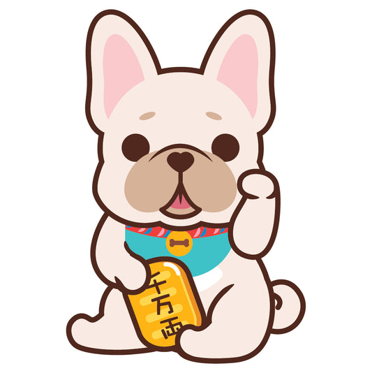 Frenchie Large Stickers-Lucky Dog 法鬥大貼紙-招財狗