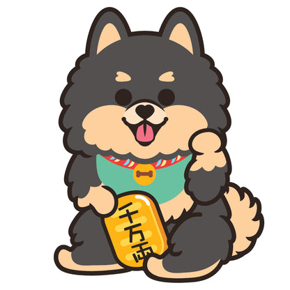 Pomeranian Stickers-Lucky Dog 松鼠狗貼紙-招財狗