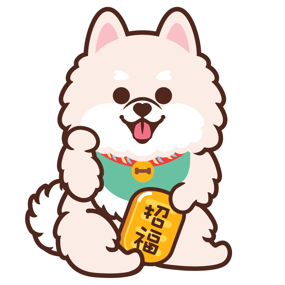 Pomeranian Stickers-Lucky Dog 松鼠狗貼紙-招財狗
