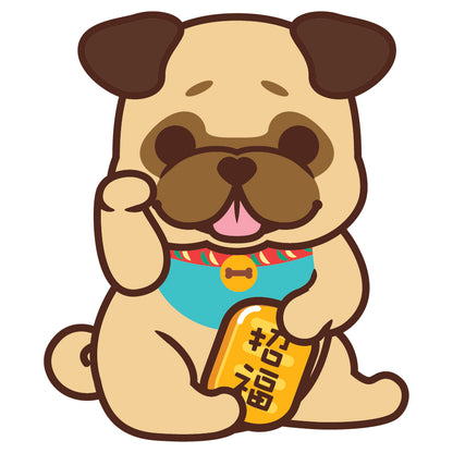 Pug Stickers-Lucky Dog 八哥貼紙-招財狗