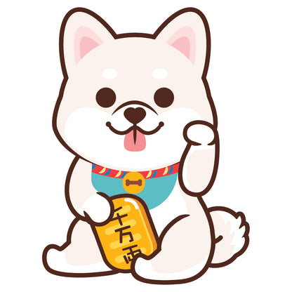 Shiba Large Stickers-Lucky Dog 柴犬大貼紙-招財狗