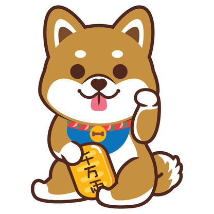 Shiba Large Stickers-Lucky Dog 柴犬大貼紙-招財狗