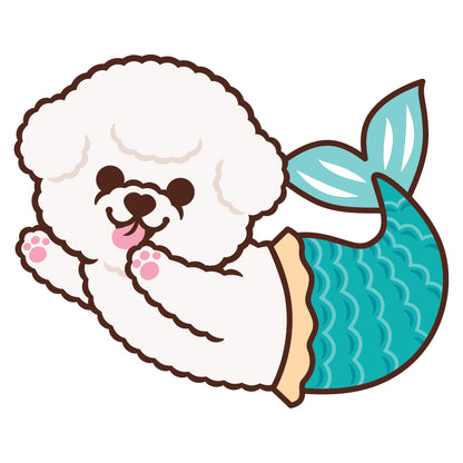 Bichon Stickers-Mermaid 比熊犬貼紙-美人魚
