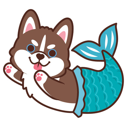 Husky Stickers-Mermaid 雪橇狗貼紙-美人魚