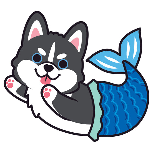 Husky Stickers-Mermaid 雪橇狗貼紙-美人魚