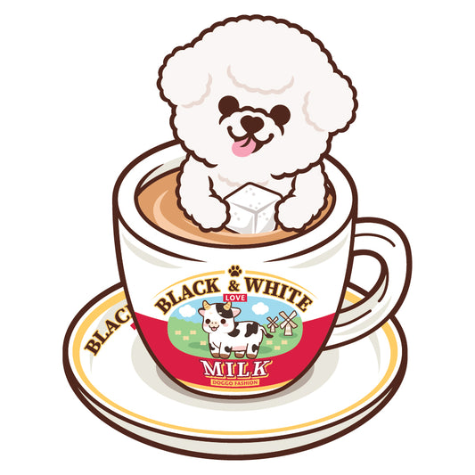 Bichon Stickers-HK Milk Tea 比熊犬貼紙-港式奶茶