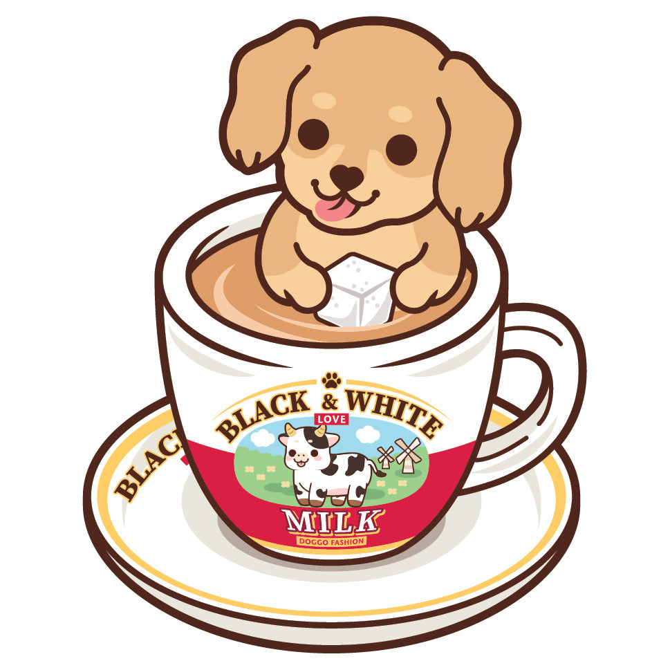 Dachshund Stickers-HK Milk Tea 臘腸狗貼紙-港式奶茶