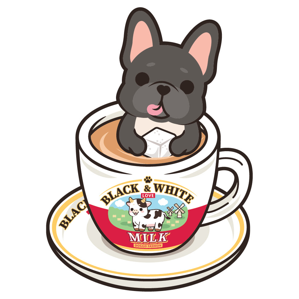 Frenchie Stickers-HK Milk Tea 法鬥貼紙-港式奶茶