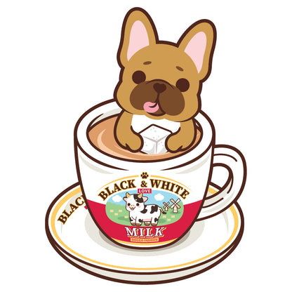 Frenchie Stickers-HK Milk Tea 法鬥貼紙-港式奶茶