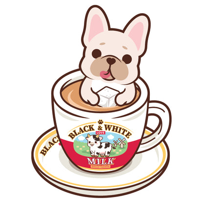 Frenchie Stickers-HK Milk Tea 法鬥貼紙-港式奶茶