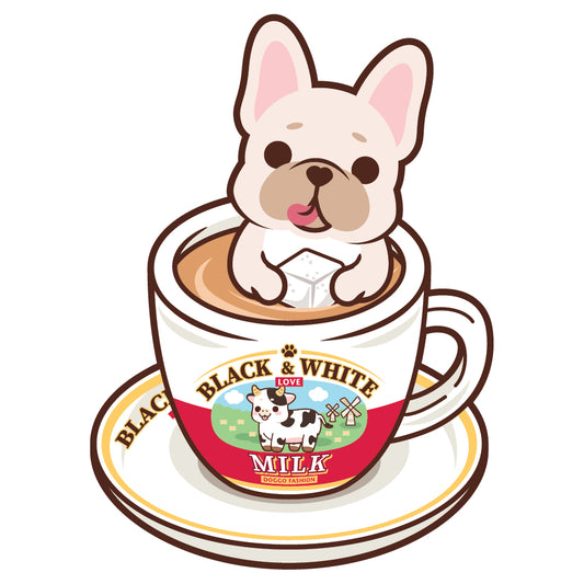 Frenchie Stickers-HK Milk Tea 法鬥貼紙-港式奶茶