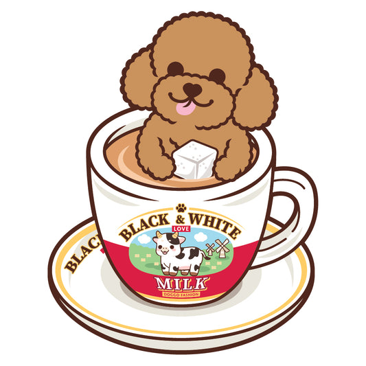 Poodle Stickers-HK Milk Tea 貴婦狗貼紙-港式奶茶