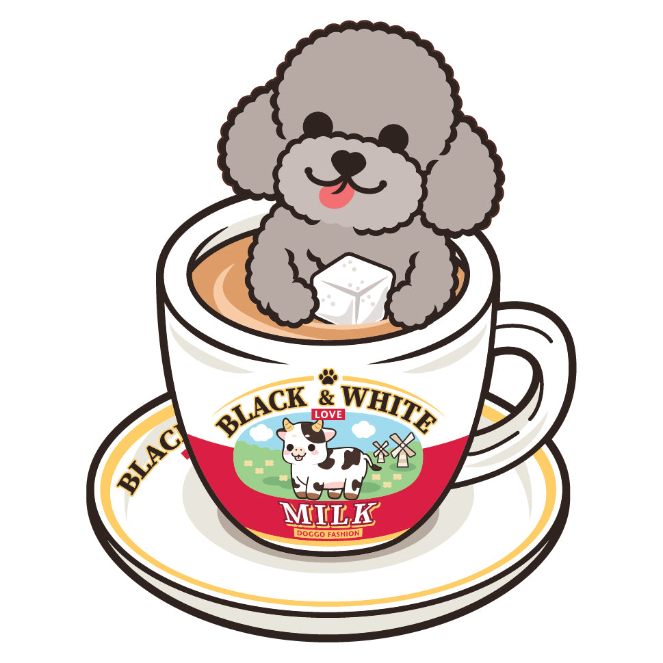 Poodle Stickers-HK Milk Tea 貴婦狗貼紙-港式奶茶
