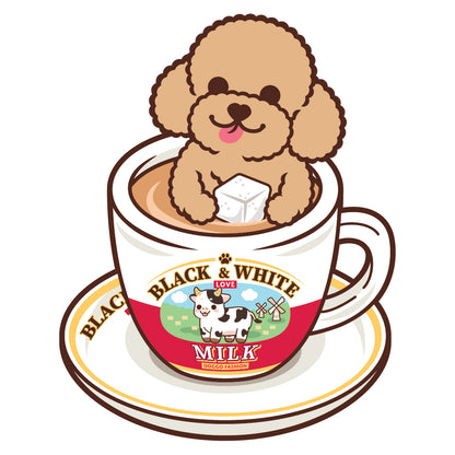 Poodle Stickers-HK Milk Tea 貴婦狗貼紙-港式奶茶