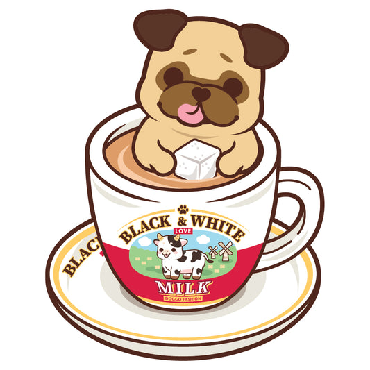 Pug Stickers-HK Milk Tea 八哥貼紙-港式奶茶